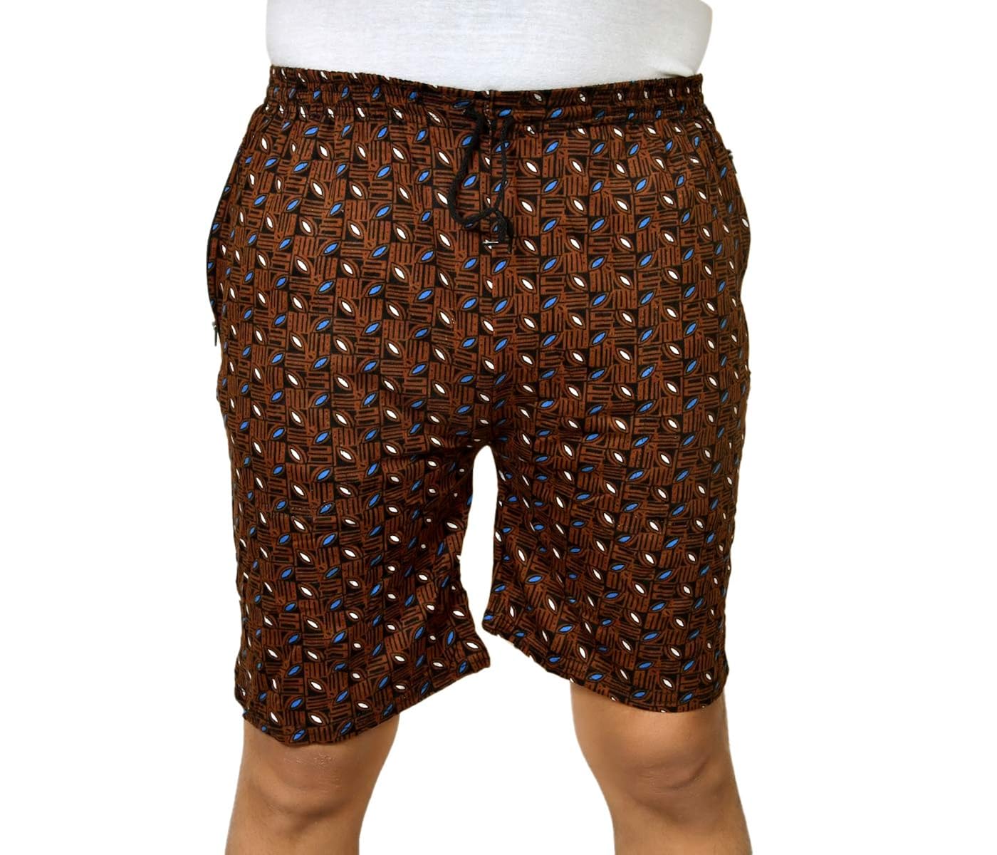 Buy Cobble Men's Cotton Printed Boxer Shorts with Zip Pockets Regular
