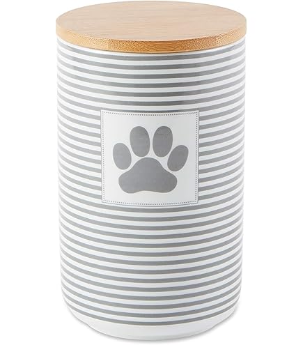 Petco Paw Prints Pet Food Storage Container Ceramic Jar Petco