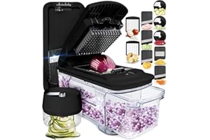 Fullstar Vegetable Chopper & Mandoline Slicer - Julienne Cutter Dicer Grater for Food Veggie Onion Cucumber Tomato Salad Pota