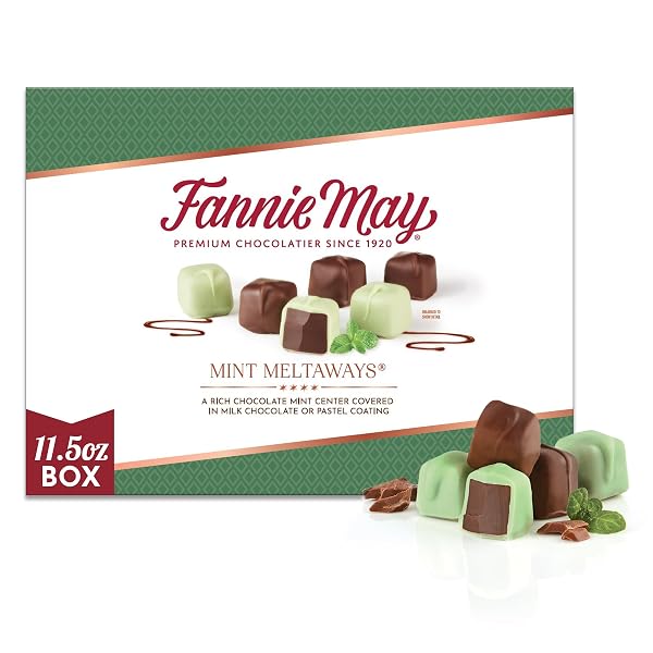 FANNIE MAY, MILK CHOCOLATE CANDY, MINT MELTAWAYS, GIFT...