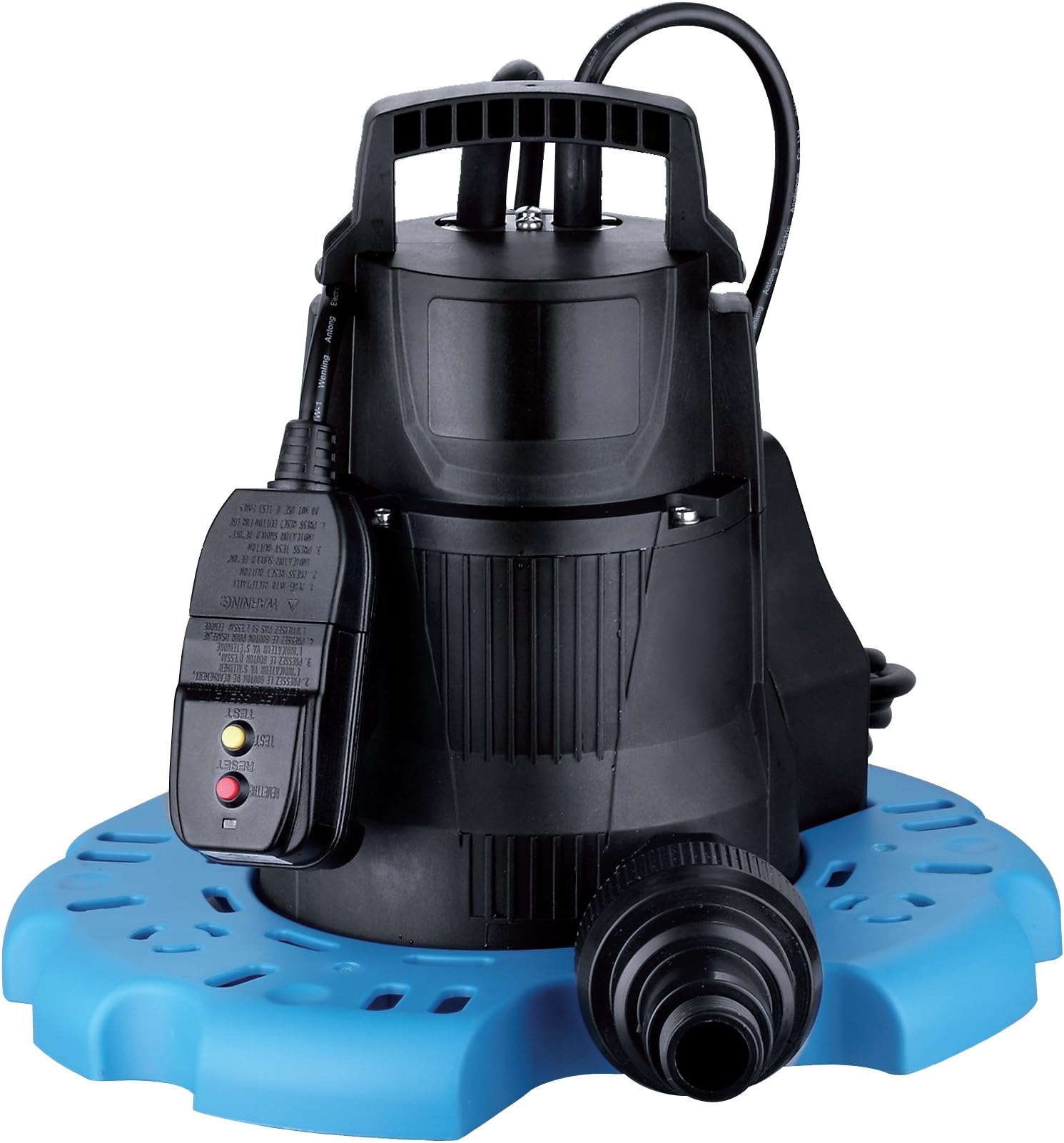 Acquaer Auto Pool Cover Pump+Gfci Plug, Black