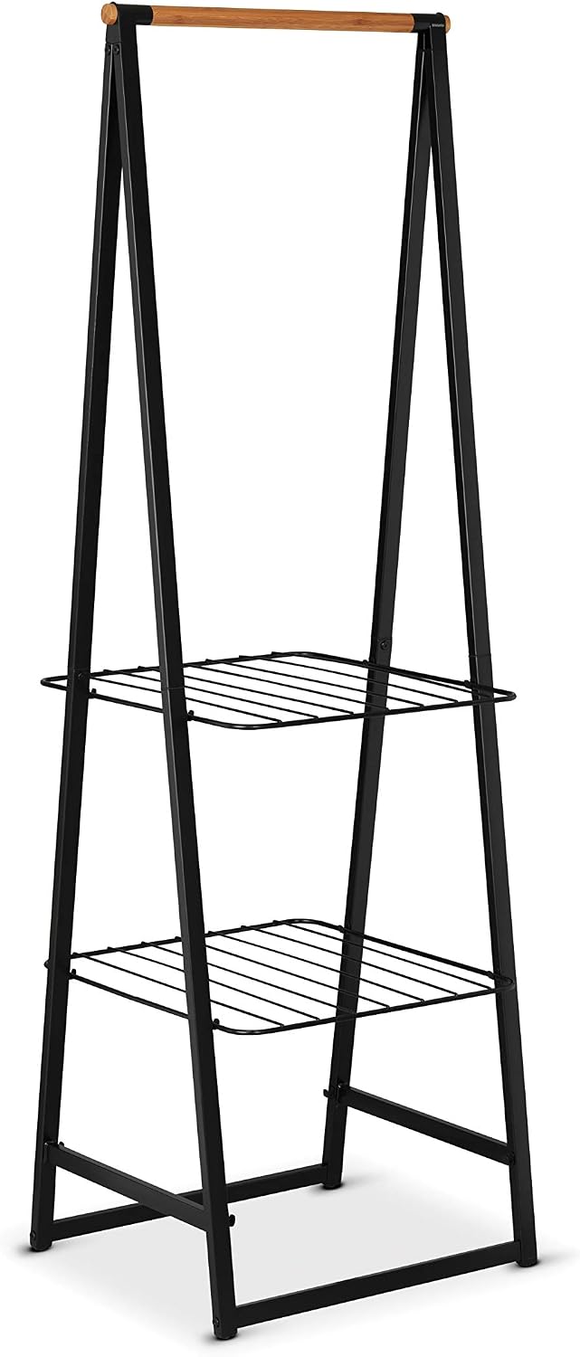 Brabantia, Linn Clothes Rack, Small, Multi-functional Hanging space, Airing or Drying Shelves, Hangs up to 16 items - Image 3