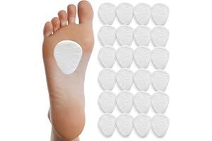 BENOO Felt Metatarsal Foot Pads for Women & Men, Disposable Foot Pads for Pain Relief (1/4" Thick) One Size Fits All (24 Pack)