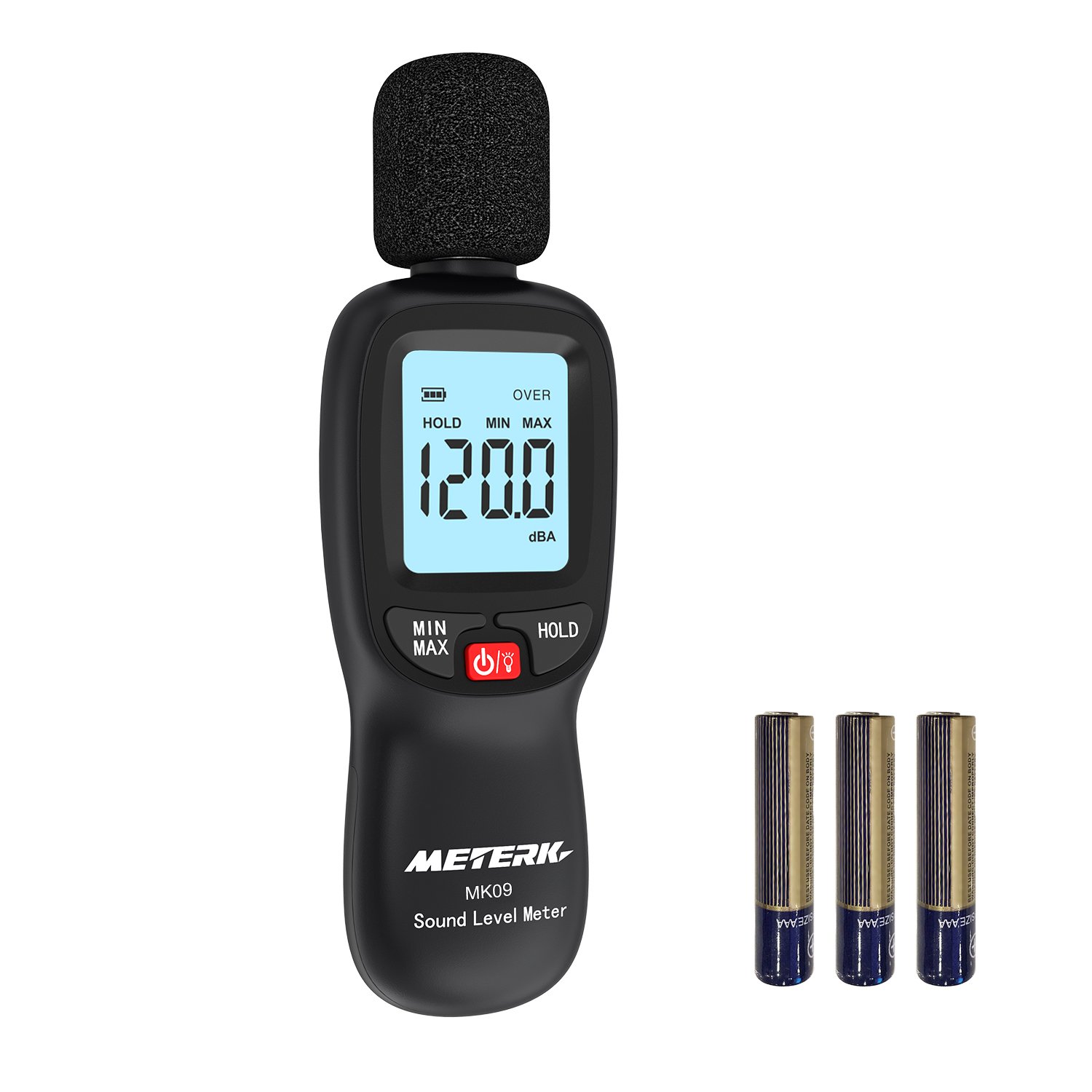 Meterk Digital Sound Level Meter, Range 30130dB(A) Noise Volume