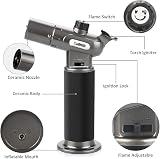 Cadrim Kitchen Blow Torch 1300°C Dual Flame Refillable Butane Chef Tool view 6