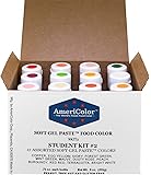 Americolor Soft Gel Paste Food Color, Set of 12