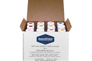 Oasis Supply Americolor Soft Gel Paste Food Color, Set of 12