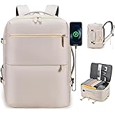 COSCOOA Expandable Carry On Travel Backpack,For Frontier Airlines Personal Item Bag 18x14x8 Underseat Travel Duffel Bag,17 inch Laptop Backpack Flight Approved