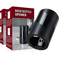 2 PACK Push Down-Pop Off Beer Bottle Opener with Magnetic Cap Catcher No Damage to Caps,Automatic Decapitator Beer/Soda Magne