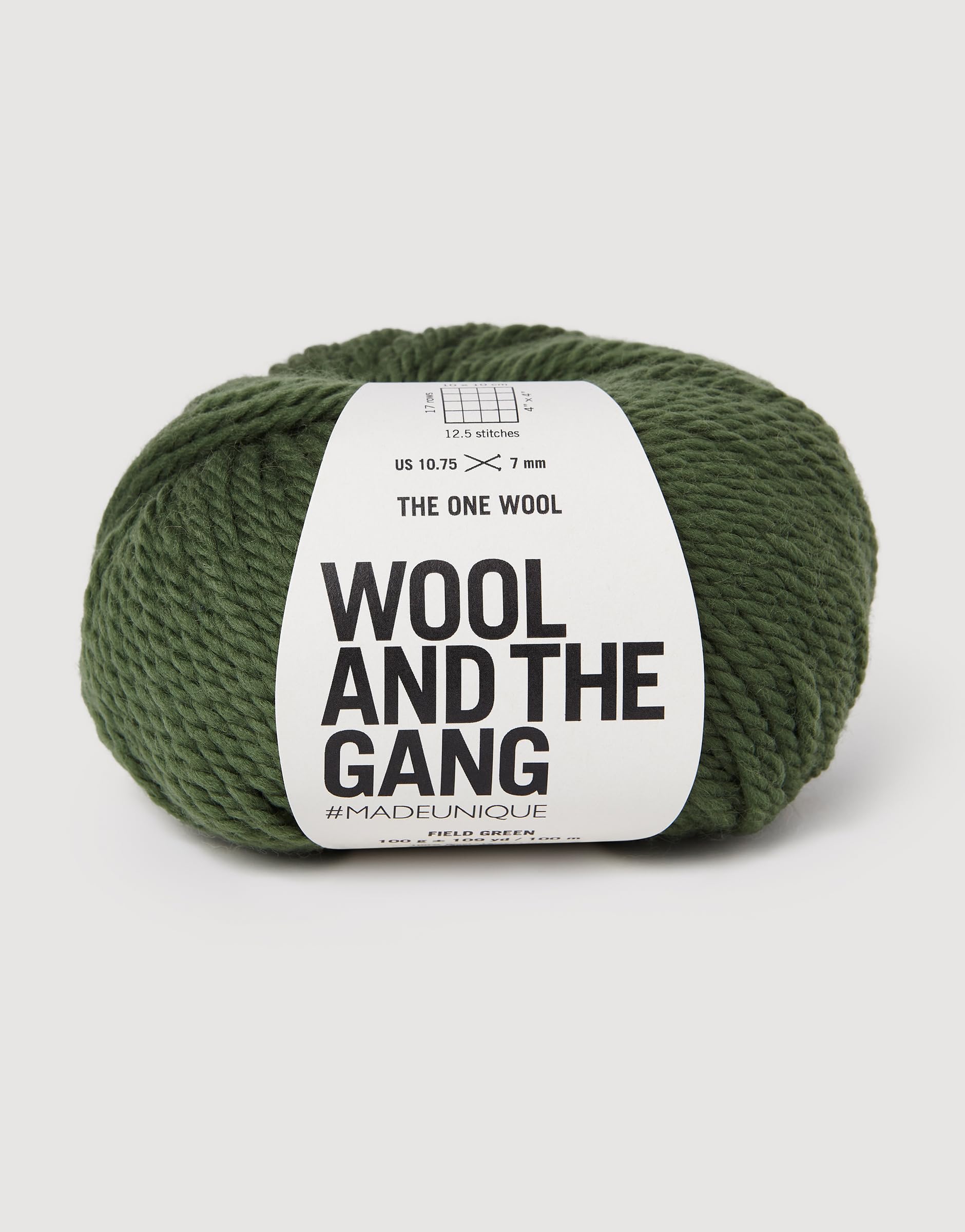 Wool and the Gang The One Wool, Field Green, 100g, Chunky
