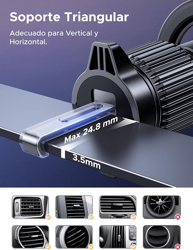Soporte Móvil Coche MagSafe 2 en 1 con Gancho Base Adhesiva
