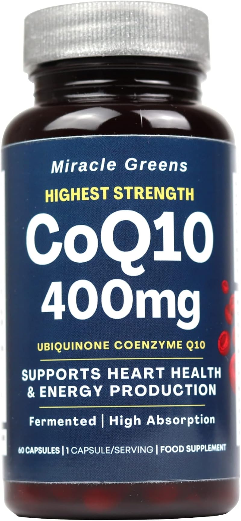 Macro Greens CoQ10 400mg Ubiquinone 60 Caps UK Made Health Vitality