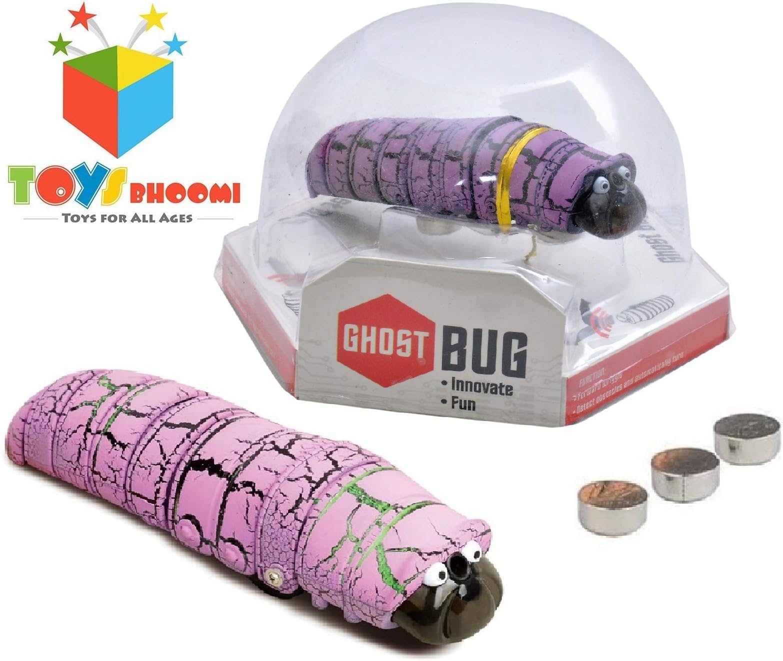 Toys Bhoomi Slithering Infrared Robotic Induction Bug Animal Kids Toys for Novelty and Gag Play Toy for Children (9908E-Purple)