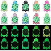 WEWAYSMILE 10 Pcs 3D Silicone Focal Beads for Pens Cute Animal Silicone Focal Beads for DIY Keychains Bracelet Necklace Pens Lanyard Making（Luminous Little Turtle）