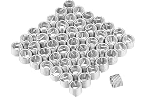 Kodrily 50Pcs Helicoil Thread Repair Kit, M8 x 1.25 x 1.5D Helicoil Kit, Stainless Steel Helicoil Wire Inner Thread Inserts, Metric Helicoil Kit for Frequently Disassembled Parts