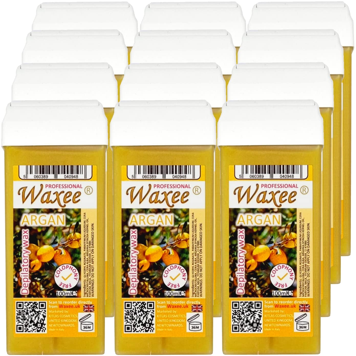 Roll on wax cartridge 100ml roller Argan, from UK brand- WAXEE (12)