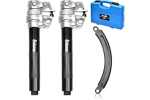 Prokomon Heavy Duty Coil Spring Compressor Tool; 3 Pieces Macpherson Strut Spring Compressor Tool with Jaws and Holder; Max L