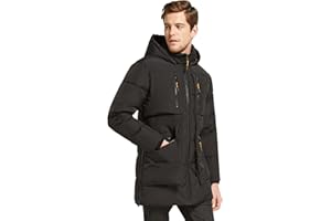 Orolay Men's Thickened Down Jacket Hooded Winter Puffer Jacket with 6 Pockets