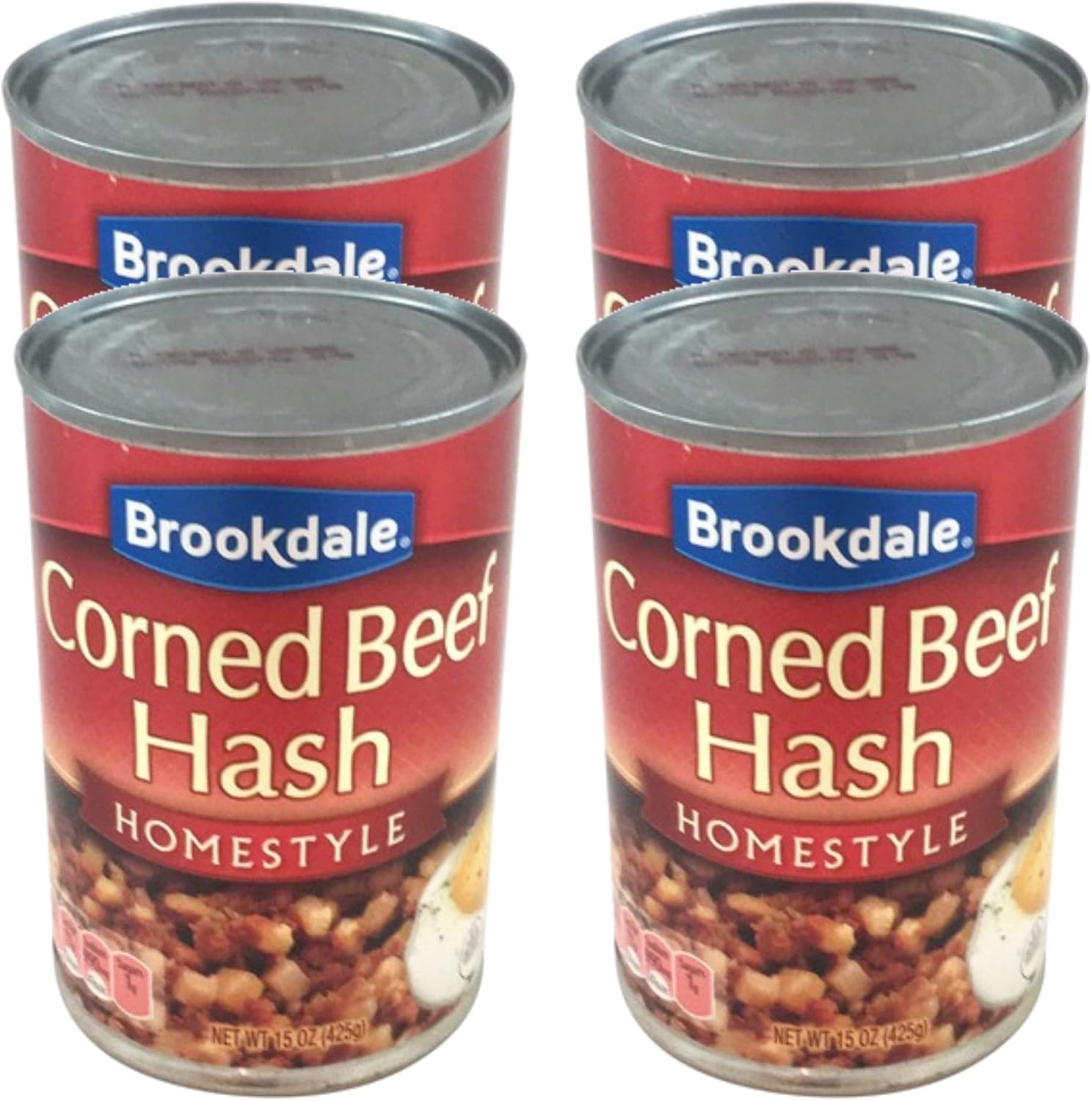 Brookdale Homestyle Corned Beef Hash 4 Cans (15 oz