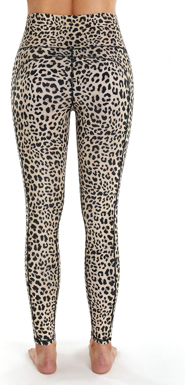 OUGES Womens High Waist Pockets Yoga Pants Running Pants Workout Leggings: Clothing