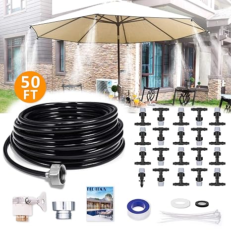 Redtron 50ft Mist Cooling System Patio Misting System With 20
