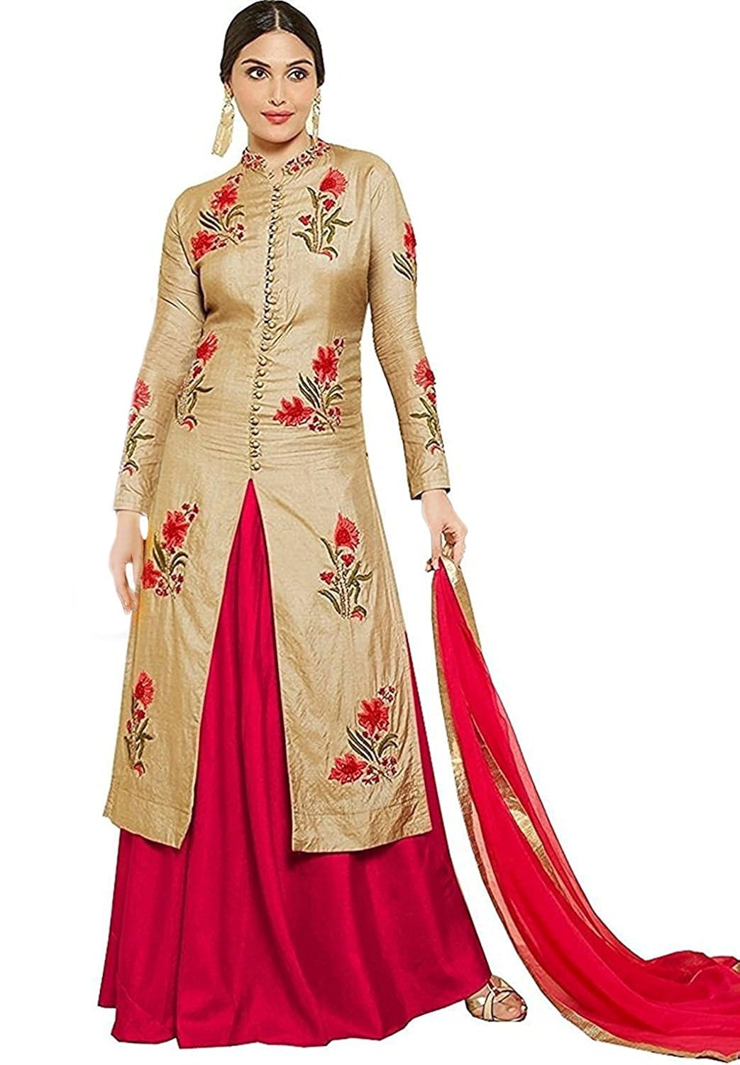 vastrang sarees women's cotton dupatta (mastani-cream_cream and red_free size)