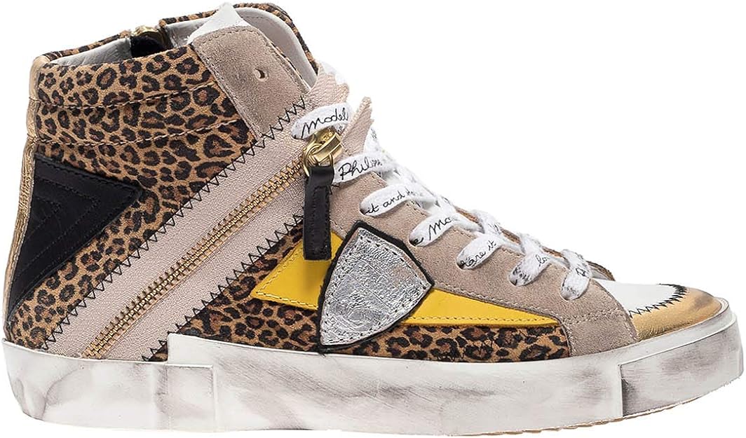 philippe model leopard sneakers