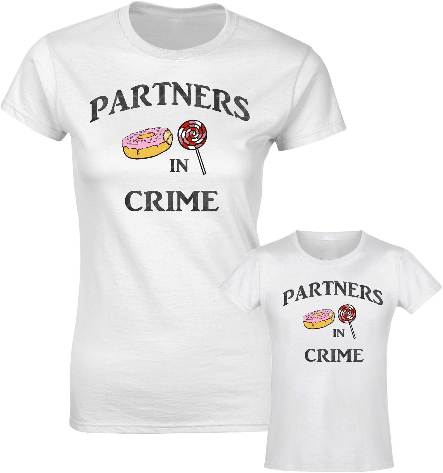 SuperPraise Christmas Mother Mum Son Mummy Daughter Family Matching T Shirts Partners in Crime
