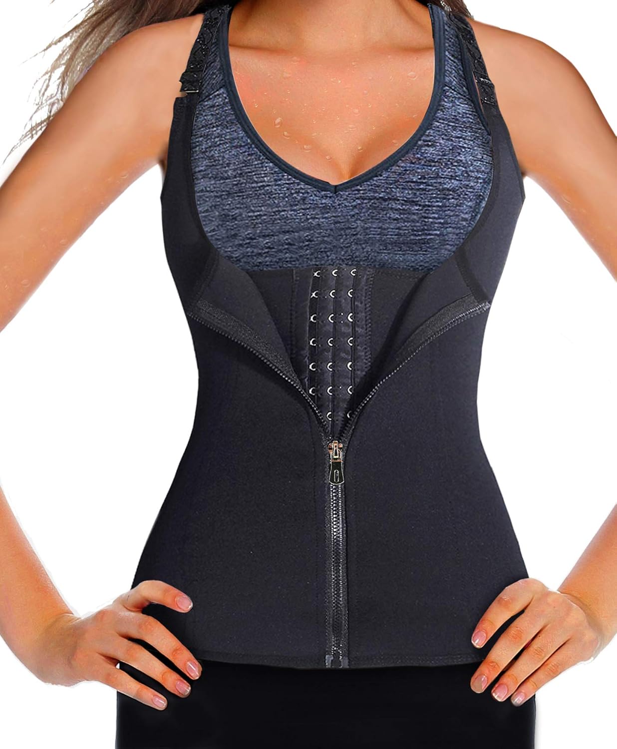 Mlxgoie Womens Waist Trainer Corset for Weight Loss Body Shaper Workout