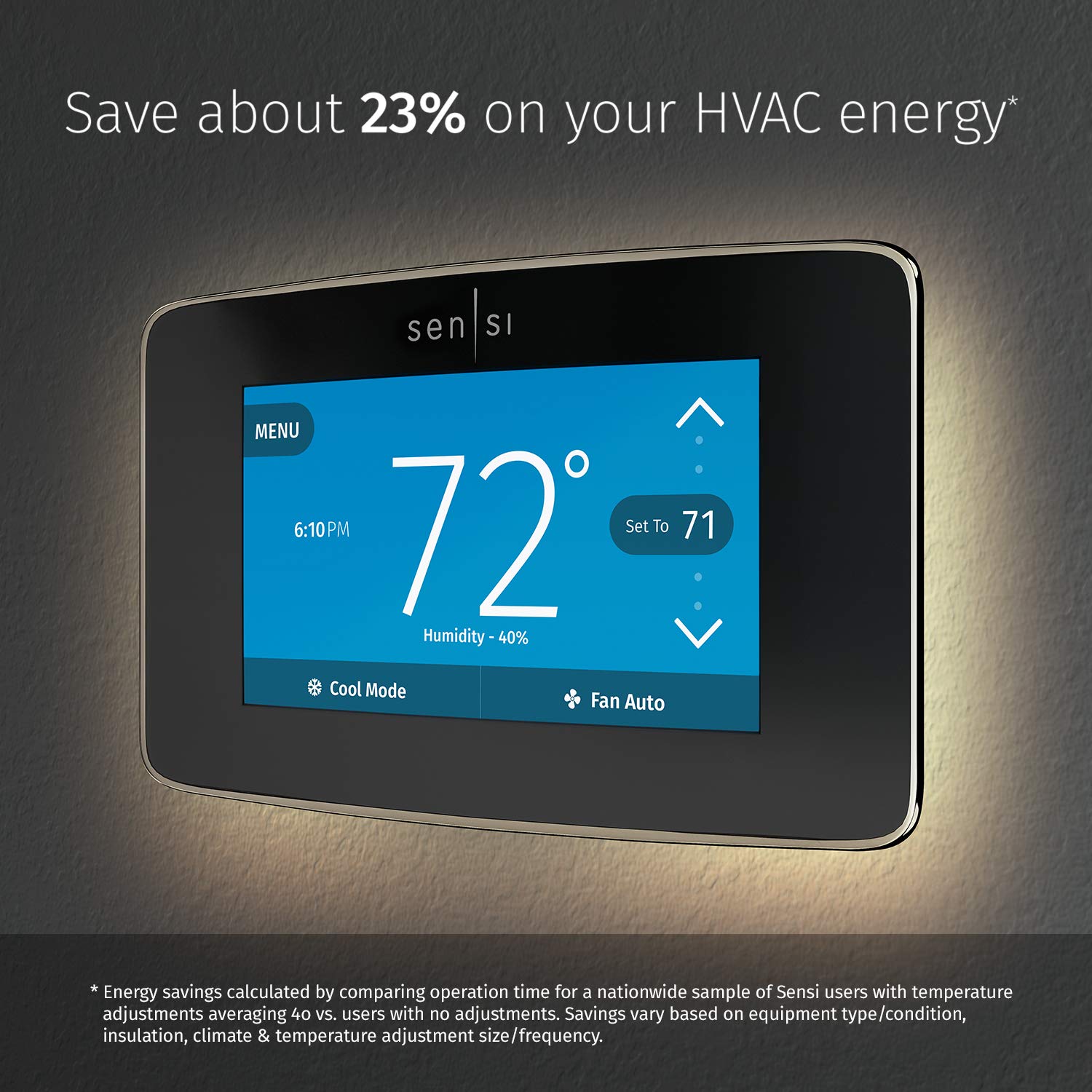 Emerson Sensi Touch WiFi Thermostat with Touchscreen Color Display
