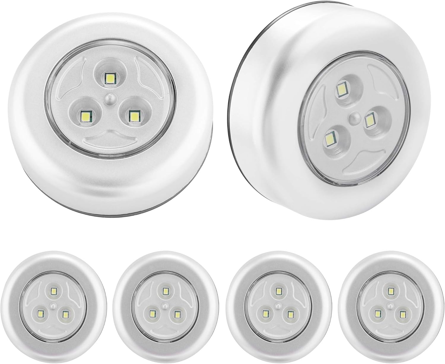 SOAIY 6 Pack Upgraded Super Bright BatteryPowered Push Light, Strong