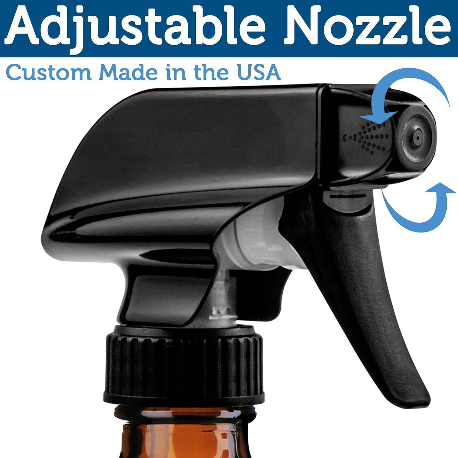 Empty Amber Glass Spray Bottles with Labels (2 Pack) - 16oz Refillable Container for Essential Oils, Cleaning Products, or Aromatherapy - Durable Black Trigger Sprayer w/Mist and Stream Settings: Health & Personal Care