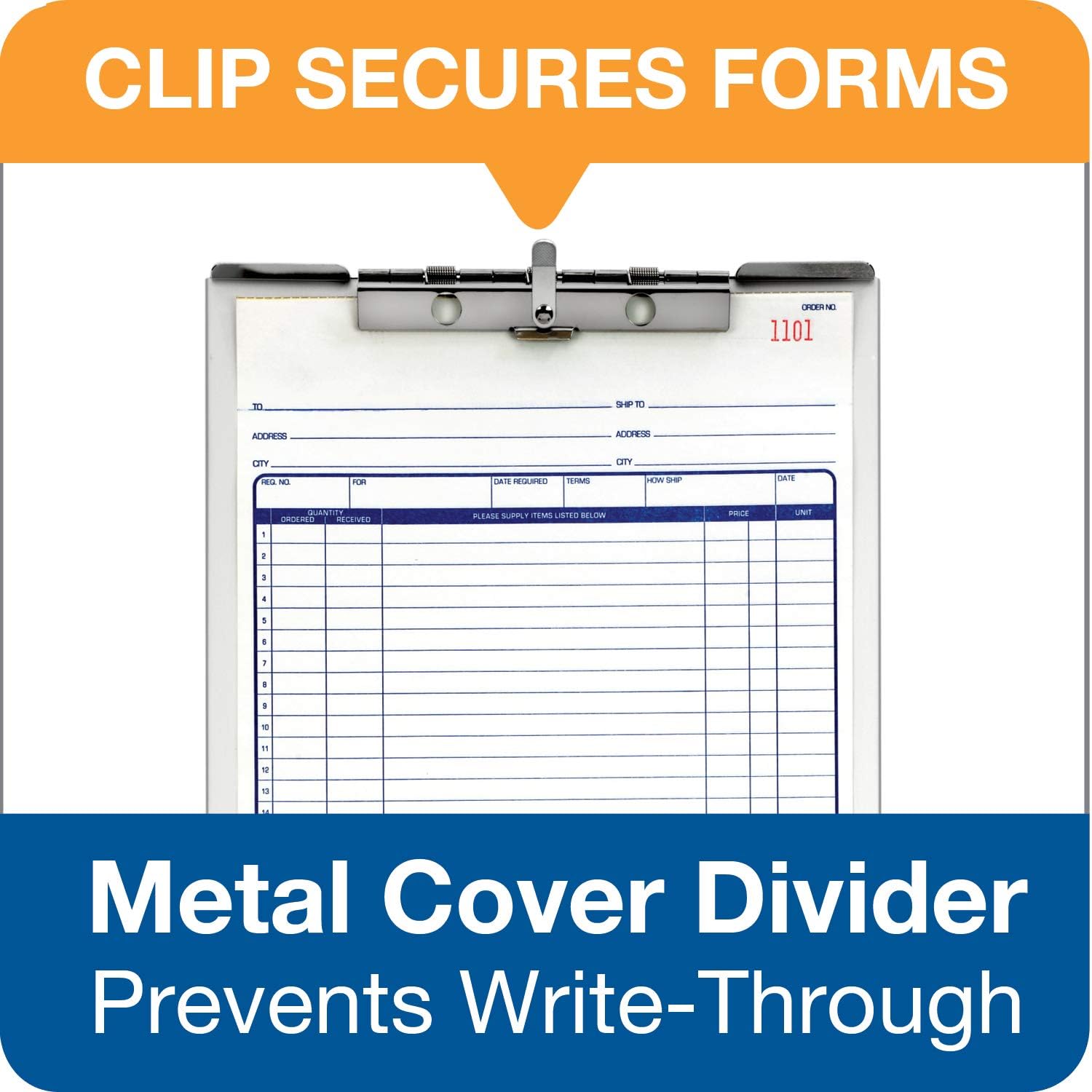 Adams Forms Holder, Aluminum, Bottom Hinge, 5.33 x 9.5 Inches, Silver (AFH10) : Police Ticketbook : Office Products