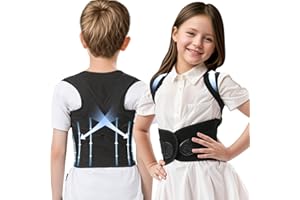 babaka Posture Corrector for Kids and Teens Adjustable Full Back Support Brace, Scoliosis, Dowagers Hump, Hunchback, Spine Corrector Boys and Girls (Large, Waist: 23''-27'')