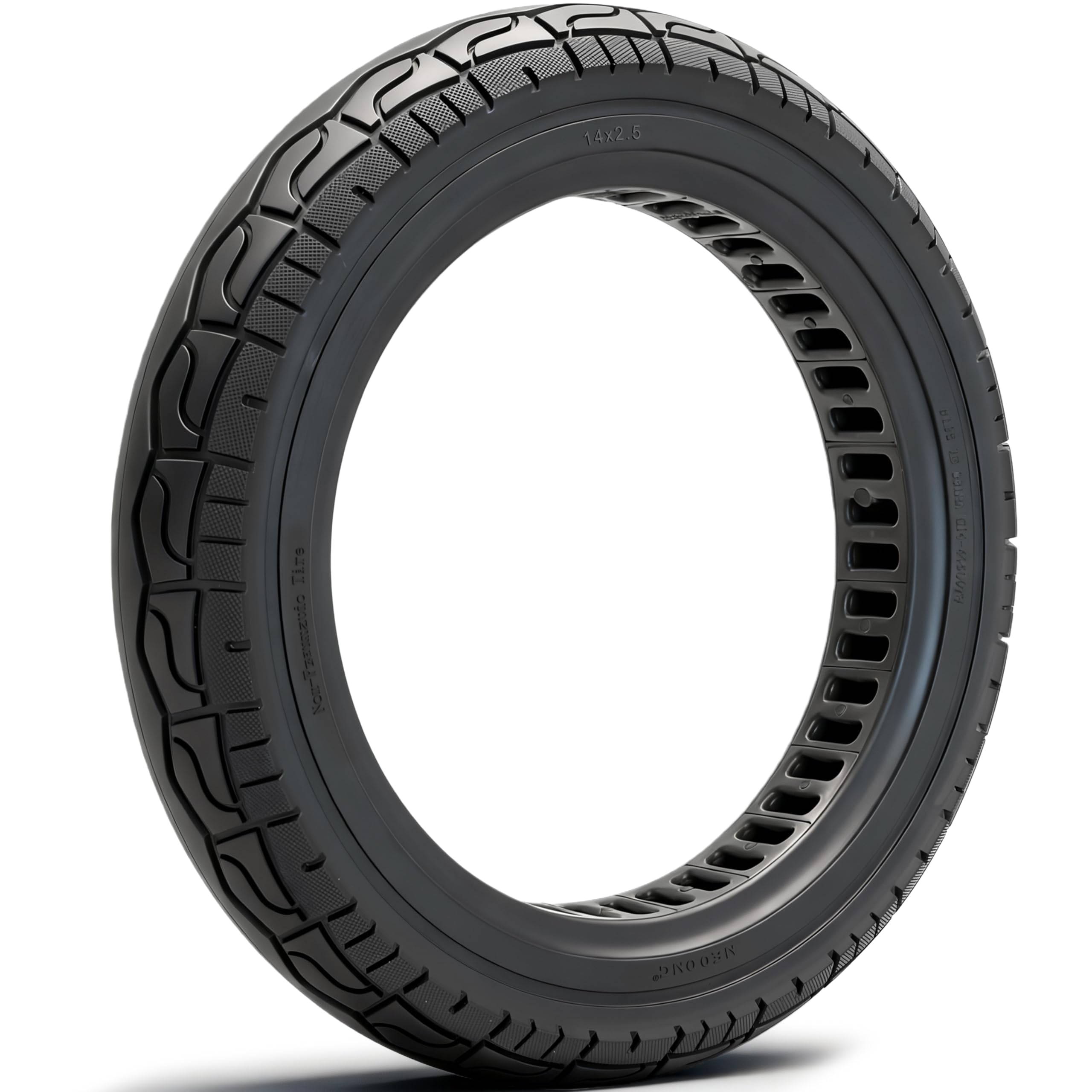 Photo 1 of GLDYTIMES 14x2.5 Solid Tire,14x2.5(64-254) tire Replaces 2.50-10 60/100-10 Dirt Bike Replacement for Road/Mountain Bicycle,Kids Bike