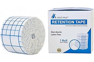 AWD Medical Dressing Retention Tape - Medical Non-Woven, Skin Friendly, Adhesive Wound Dressing Tape, Medical Tape for Wound Care Secures Primary Dressings with Easy Release Backing (2" x 10 yds)