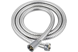 PLUMBINGMASTER Shower Hose 79 Inches Stainless Steel Handheld Shower Head Hose Replacement with Brass Nut Long Fexible Shower Hose Extension
