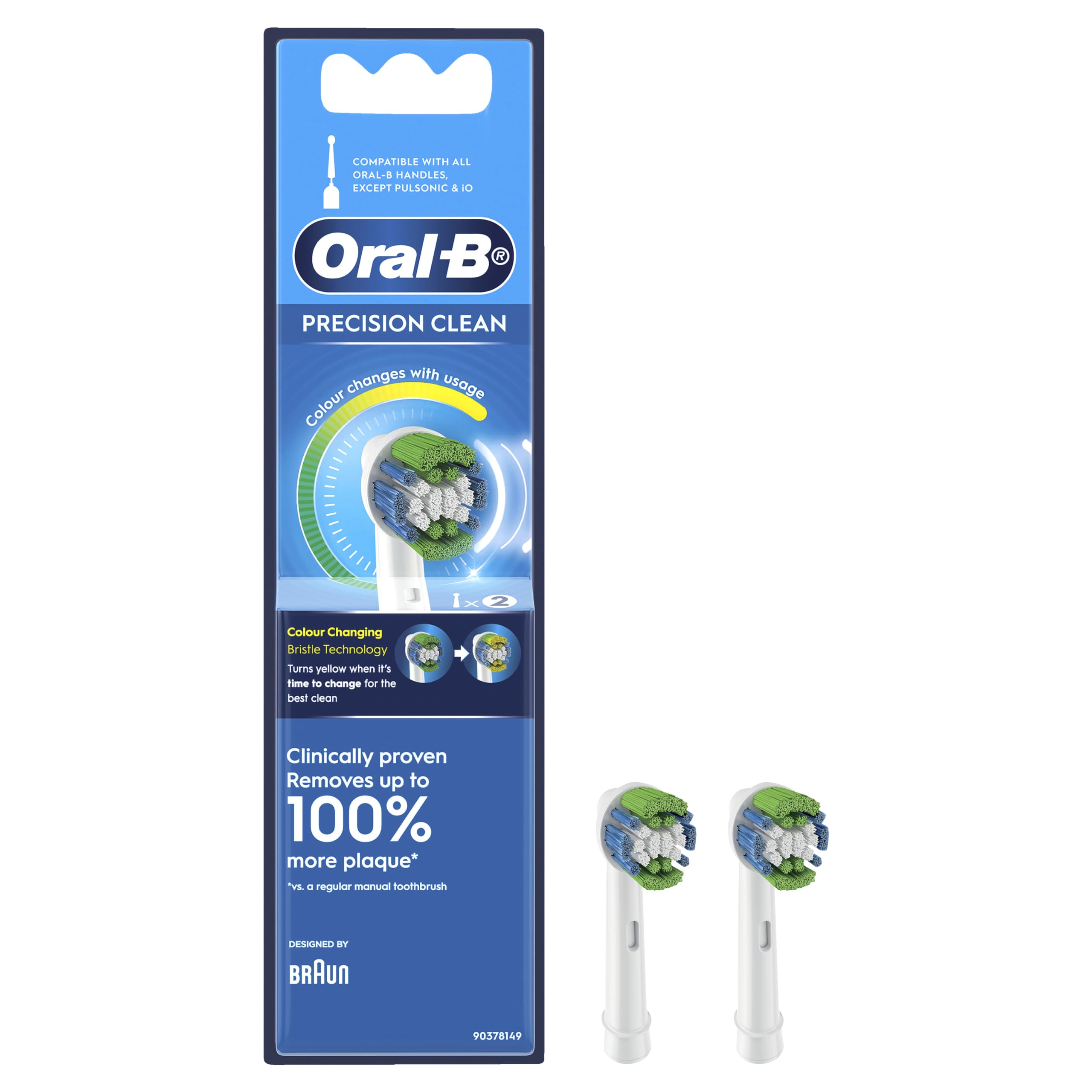 Braun Oral-B EB17-2 Precision Clean Replacement Rechargeable Toothbrush Heads 2 Pack