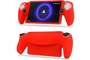 Bougraite Case for PlayStation Portal Remote Player, Silicone Shockproof Anti-Fingerprint Anti-Slip Scratch Resistant Protective Case Cover Compatible with PlayStation 5 Portal 2023, Red
