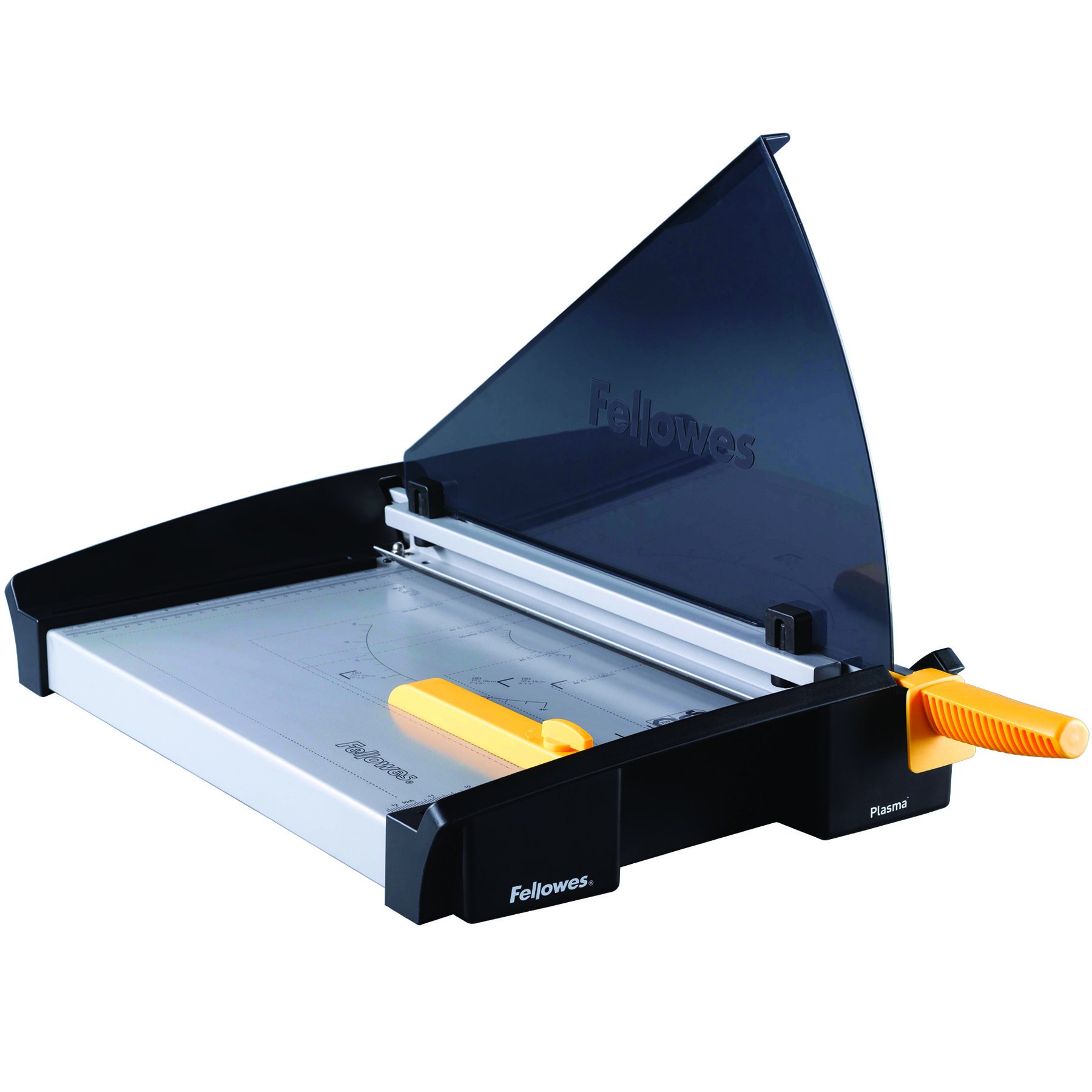 Fellowes Plasma A3 Paper Cutter Guillotine - 48CM Cutting Length Guillotine Paper Cutter - 40 Sheet Capacity - Ideal for Large Office Use - Black/Silver