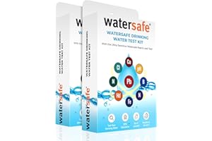 Watersafe The Original Water Testing Kit for Drinking Water, Well and Tap Water, Sensitive Lead in Water Test, Bacteria, Hardness, pH, Nitrates, Easy Instructions, Lab-Accurate Results, 2 Pack