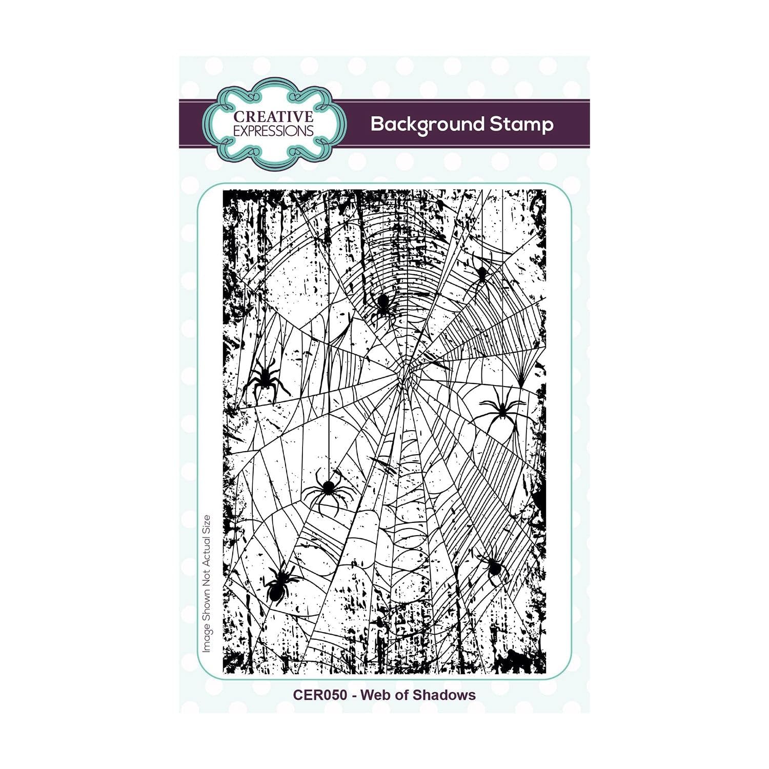 Creative Expressions Pre-Cut Rubber Stamp-Web of Shadows, Grey, 4 x 6 in