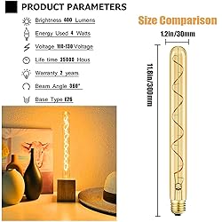 Leools Vintage LED Spiral Filament Bulb