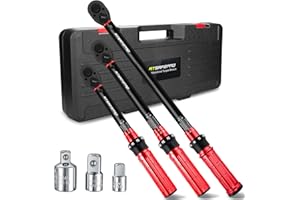 ATsafepro Torque Wrench Set,1/4 3/8 1/2-inch Drive Torque Wrench-20-240 in.lb,5-50 ft.lb,10-170 ft.lb,72-Tooth Dual Range Sca