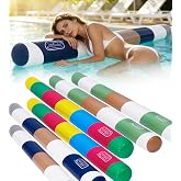 BIBIHAHA 6 Pack Inflatable Pool Noodles, 61 Inch Heavy Duty PVC Large Pool Floats for Adults &amp; Kids, Jumbo Blow up Pool Noodle Portable Giant Swim Noodle for Swimming, Lake, Beach, Travel