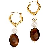 Frigotine Chunky Gold Rhinestone Dangle Hoop Earrings for Women, Trendy Statement Thick Cubic Zirconia Geometric Drop Huggie Earing Prom Fashion Jewelry Gift