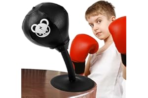 Desktop Sandbag Punching Bag 15.7" Desk Boxing Bag with Strong Suction Cup Stress Relief Tabletop Punching Bag with Inflator 