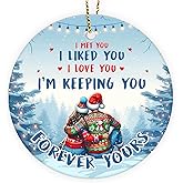 365RUSTIC Romantic Couple Ornament – Our First Christmas Together Christmas Keepsake Decor, Boyfriend Girlfriend Husband Wife 2025