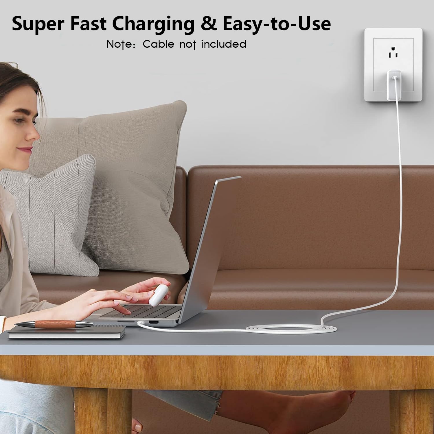 MacBook Air Charger, MacBook Pro Charger USB C Block 96W Fast Charging Type C Fast Charging Block Adapter for Apple Mac Book Pro & Air 16/15/14/13 inch (2024/2023/2022/2021/2020), M1 M2 M3, iPad Pro