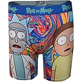 Underboss Mens Rick and Morty Psychadelic Swirl Performance Boxer Briefs